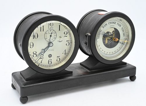 CHELSEA DOUBLE DIAL SHIPS CLOCK