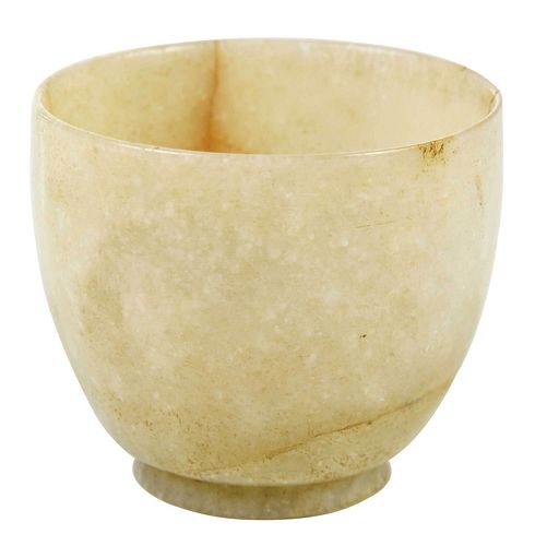 CHINESE HARDSTONE CUPmottled white 3782f9