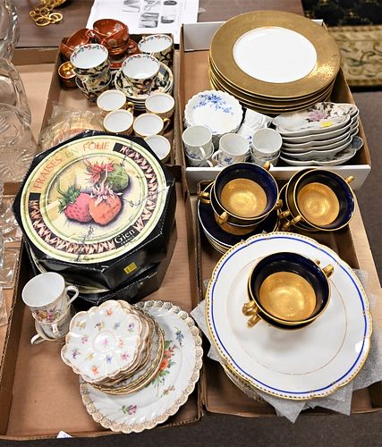 FOUR TRAY LOTS OF ASSORTED PORCELAIN  3782f1