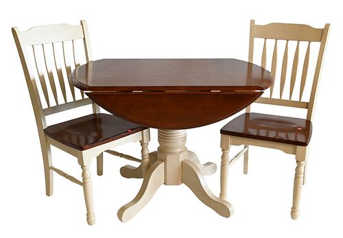 KITCHEN TABLE, ALONG WITH TWO CHAIRS,