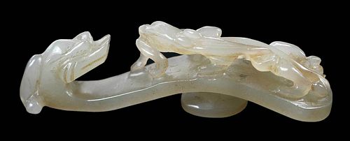 CHINESE CARVED JADE OR HARDSTONE