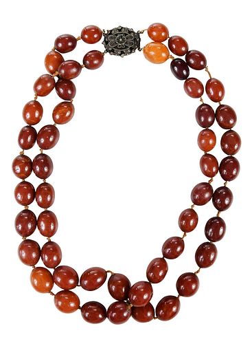 AMBER BEAD NECKLACEdouble strand  378336