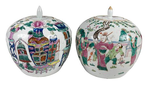 TWO CHINESE FAMILLE ROSE PORCELAIN