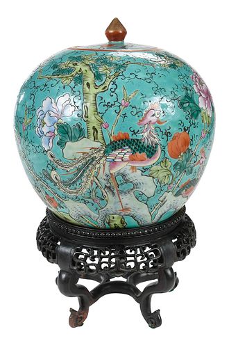 CHINESE PORCELAIN LIDDED JARpossibly 378394