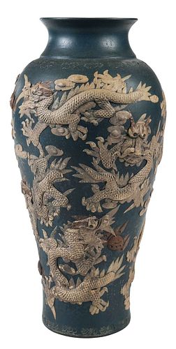CHINESE EARTHENWARE DRAGON VASEpossibly 3783c5