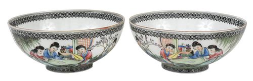 TWO CHINESE EGGSHELL ENAMELED BOWLSearly 3783da