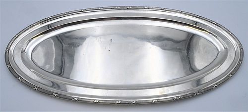 LARGE OVAL SILVER TRAY BEARING 378413