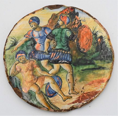 ITALIAN MAJOLICA POLYCHROME DECORATED