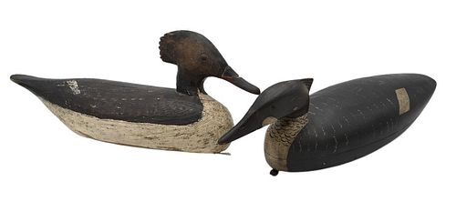 TWO CARVED DUCK DECOYS TO INCLUDE