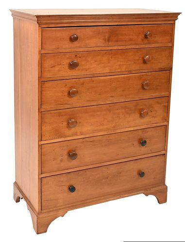 CHIPPENDALE CHERRY TALL CHEST HAVING 378477