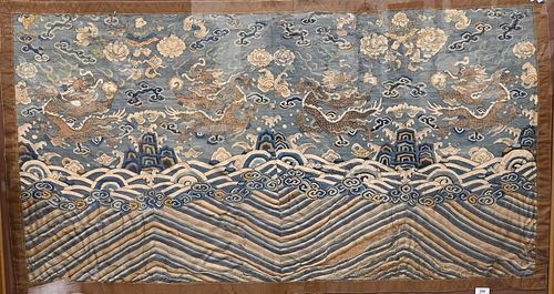 CHINESE EMBROIDERED DRAGON TEXTILE 3784e2
