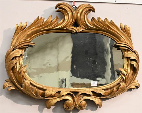 ITALIAN GILTWOOD "BULL RUSH" MIRROR