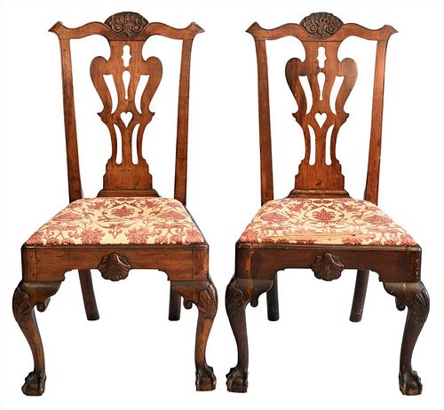 PAIR OF WALNUT PHILADELPHIA CHIPPENDALE 378511