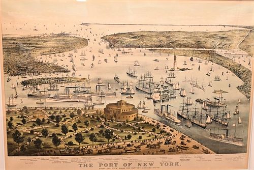 CURRIER IVES PORT OF NEW YORK 37852e