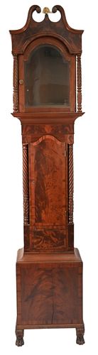 FEDERAL MAHOGANY TALL CLOCK CASEONLY 37853e