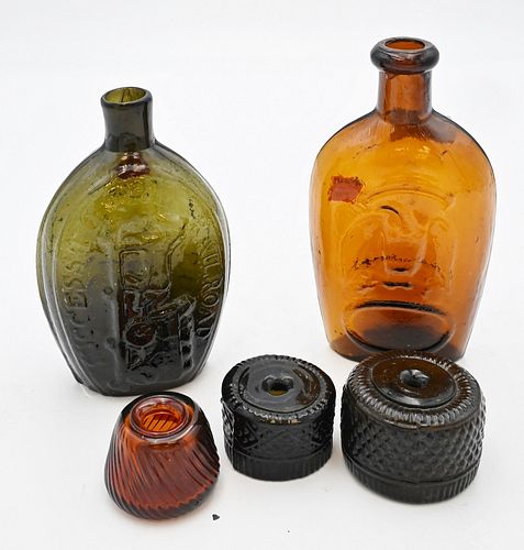 FIVE BLOWN GLASS ITEMS TO INCLUDE 3785b3