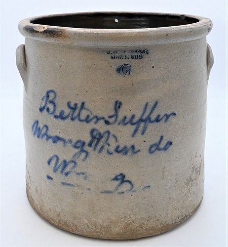 O.H. SEYMOUR HARTFORD SIX GALLON CROCK