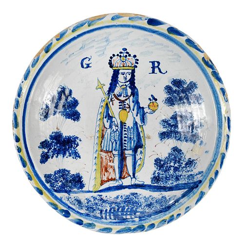 ENGLISH DELFTWARE 'KING GEORGE'