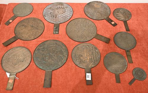 GROUP OF 12 JAPANESE BRONZE MIRRORS 378674