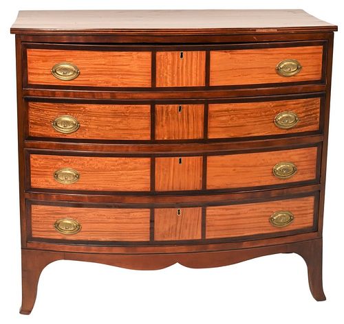 FEDERAL CHERRY BOW FRONT CHEST