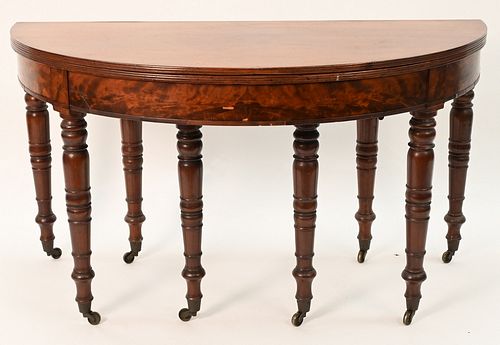 SHERATON MAHOGANY DEMILUNE TABLE