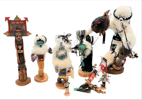 10 PIECE LOT TO INCLUDE 9 KACHINA