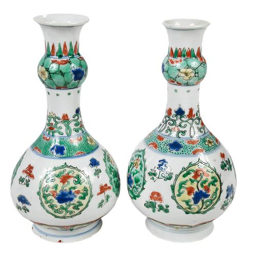 NEAR PAIR OF CHINESE FAMILLE VERTE 37876a