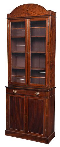 REGENCY INLAID MAHOGANY BOOKCASE