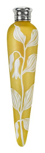 ENGLISH CAMEO GLASS CITRON PERFUMEcirca 37879b