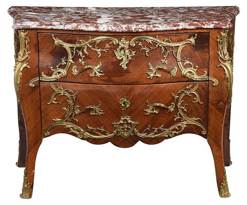 LOUIS XV STYLE BRONZE MOUNTED MARBLE 3787ce