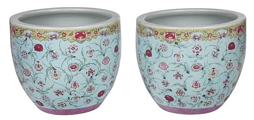 PAIR LARGE CHINESE EXPORT PORCELAIN