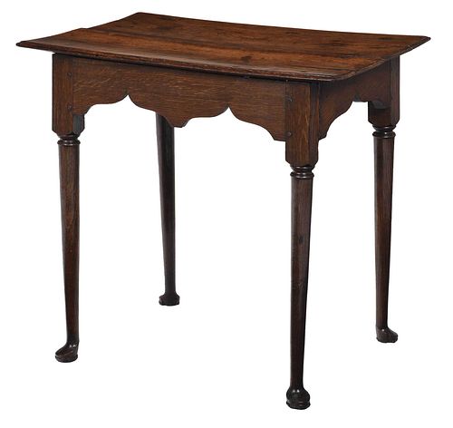 PROVINCIAL QUEEN ANNE ELM TEA TABLEBritish,