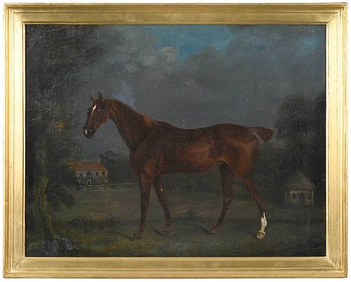 BRITISH SCHOOL EQUESTRIAN PAINTING 18th 19th 378825