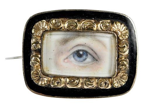 ANTIQUE GOLD LOVER S EYE BROOCHminiature 378852