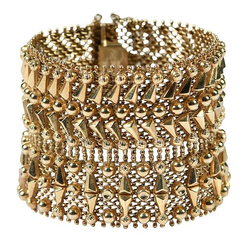 18KT BRACELETwoven mesh design  37886c