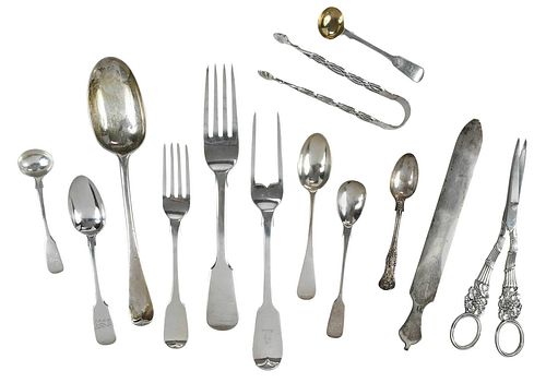 30 PIECES ENGLISH SILVER FLATWAREmost