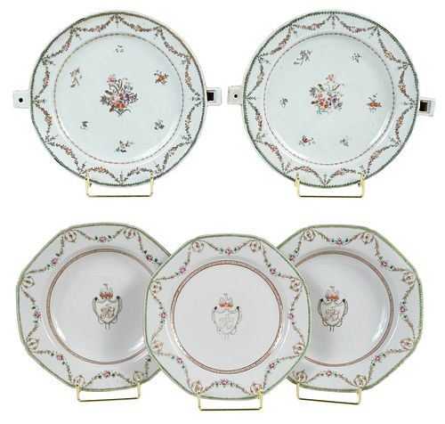 FIVE PIECES CHINESE EXPORT FAMILLE 3788ef