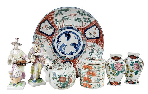 SEVEN ASIAN AND CONTINENTAL PORCELAIN 378903