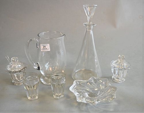 SEVEN PIECE LOT OF BACCARAT, TO