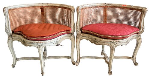 PAIR OF LOUIS XV STYLE CHAIRS,