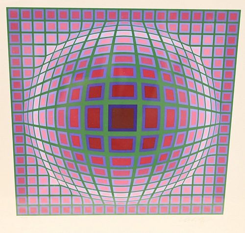 VICTOR VASARELY HUNGARIAN 1906 37897a