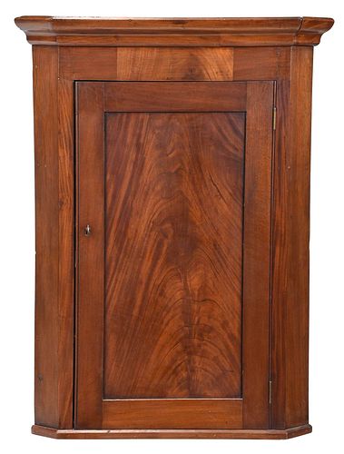 GEORGE III FIGURED MAHOGANY HANGING 378998