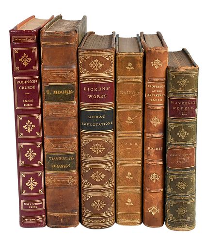 GROUP OF 43 LEATHER BOUND BOOKS  378997