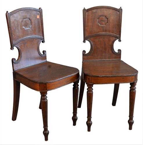 PAIR OF CONTINENTAL MAHOGANY SIDE