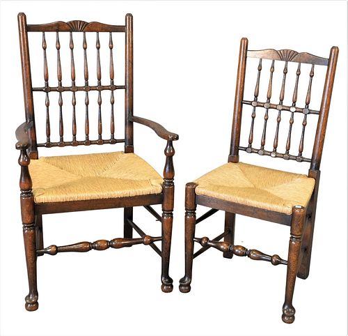 SET OF EIGHT FRENCH STYLE CHAIRS,
