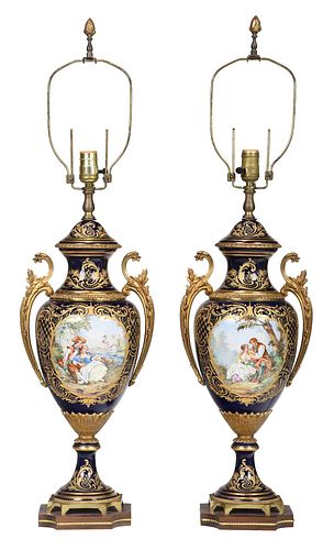 PAIR OF PORCELAIN SEVRES STYLE 378a01