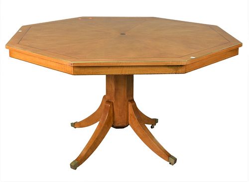 OCTAGONAL FRUITWOOD DINING TABLE  378a3a