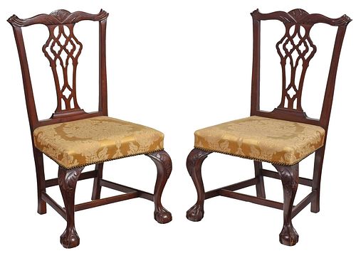 PAIR BOSTON CHIPPENDALE STYLE CARVED 378a66