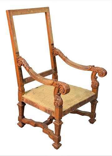 BAROQUE STYLE ARMCHAIR FRAME, HEIGHT