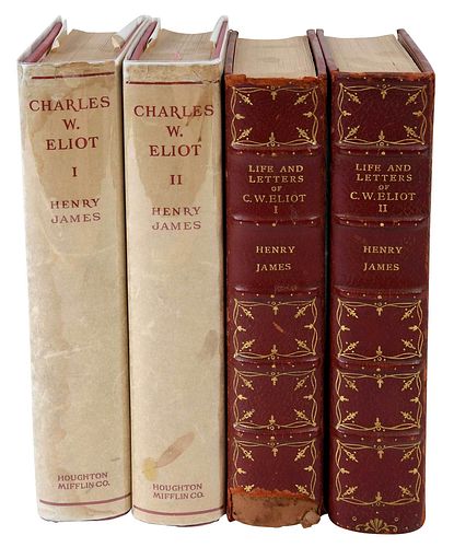 CHARLES W ELIOT BY HENRY JAMESBoston 3763ec